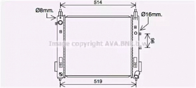AVA QUALITY COOLING dn2440 -  Радиатор, охлаждение двигателя